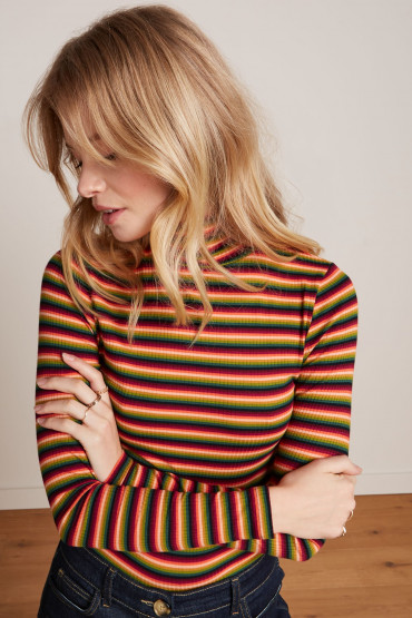 Rollneck Top Mimmi Stripe